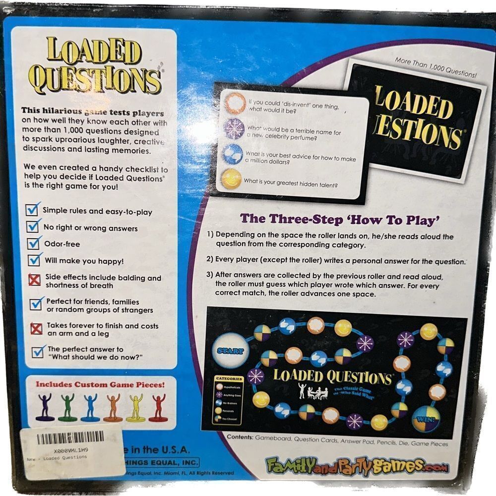 NEW!! Loaded Questions Board Game by‎ All Things Equal (2009) - FACTORY SEALED!! - Picture 2 of 6
